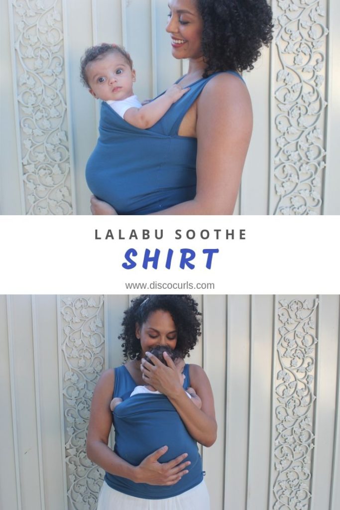 mother holding son in a Lalabu soothe shirt