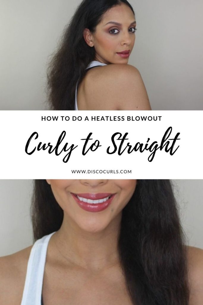 heatless blowout on curly hair