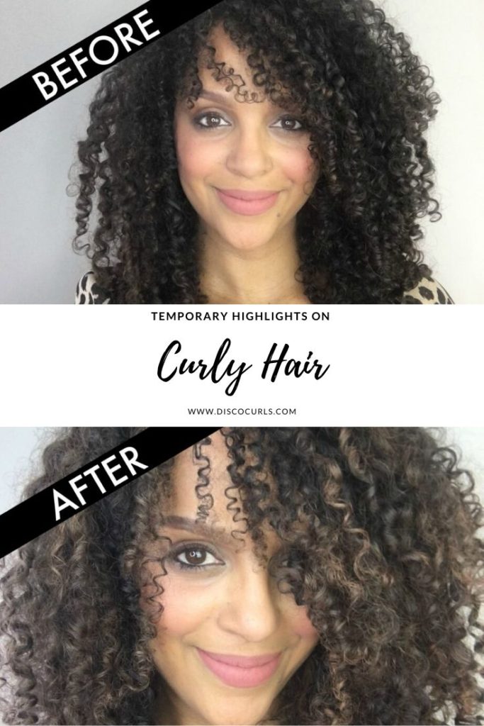 temporary highlights on curly hair
