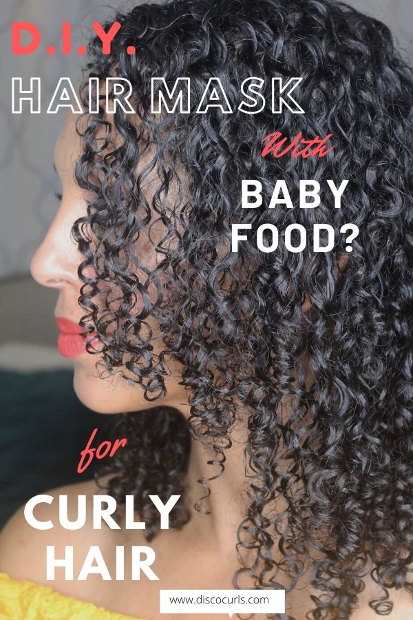 image of curly hair after using a hair mask
