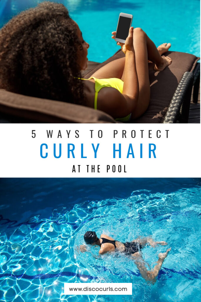 protect curly hair at the pool