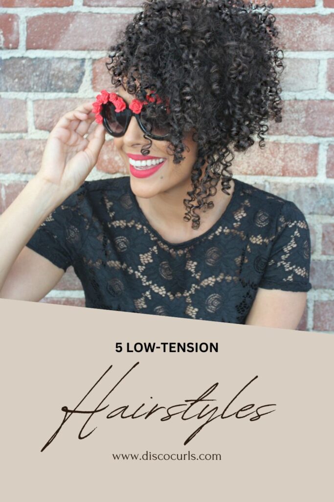 an image of a low tension curly hairstyle