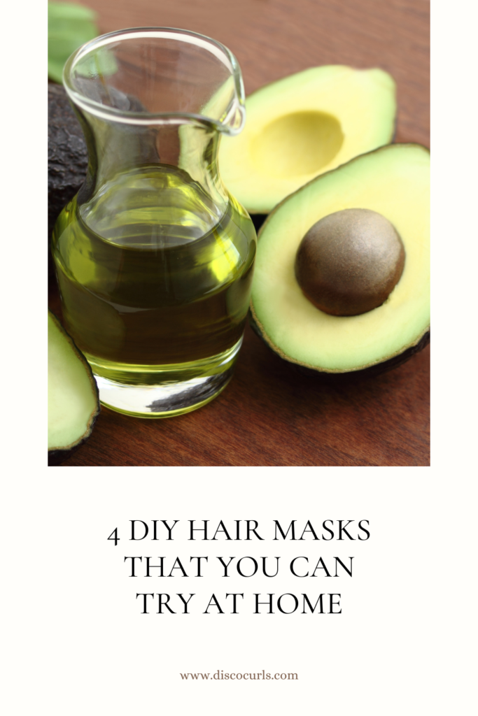 an image of avocados and olive oil for a DIY hair mask